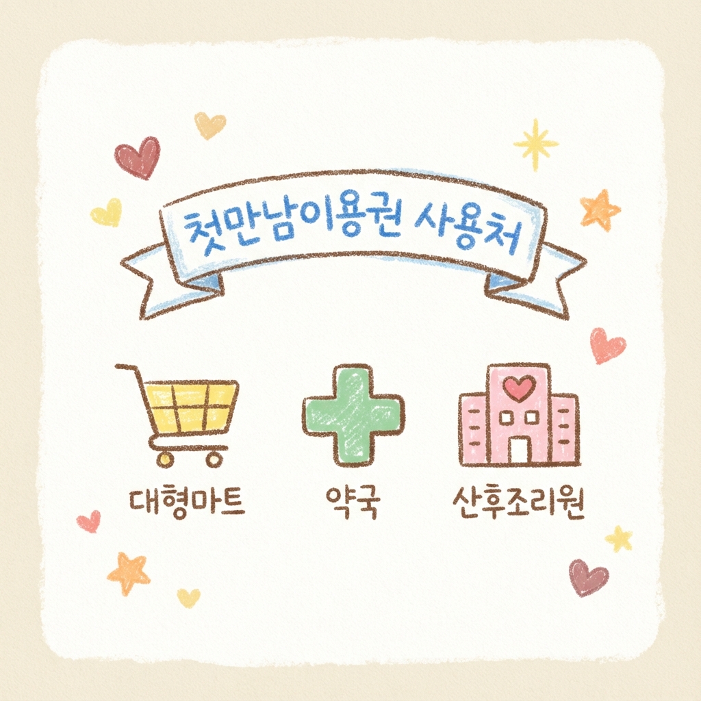 첫만남이용권 사용처 대형마트 약국 산후조리원